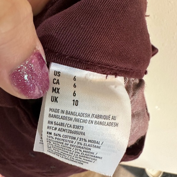 5/$25 American Eagle Midi Aeo Twill Shorts - Picture 7 of 7